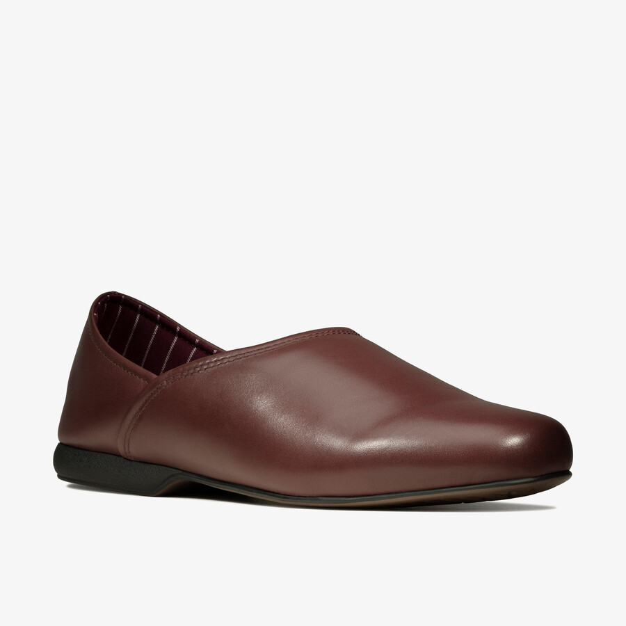 harston elite slipper - bordeauxrood leer