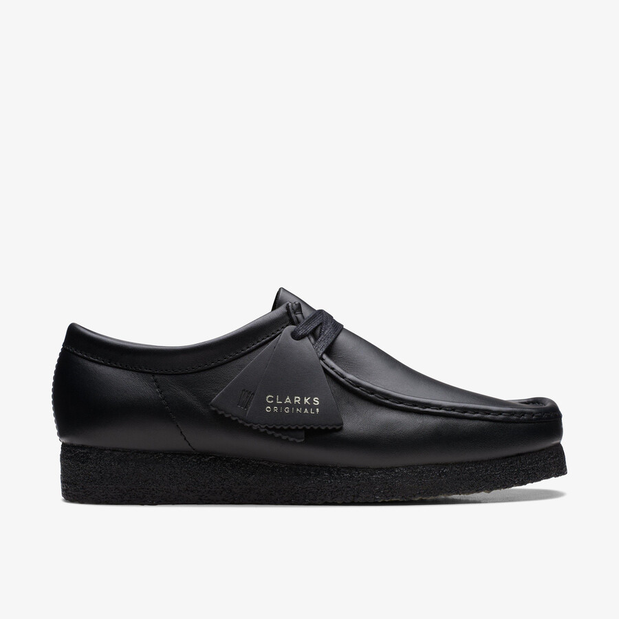 wallabee - zwart leer