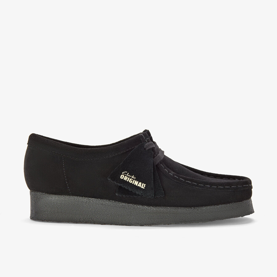wallabee - zwart suède