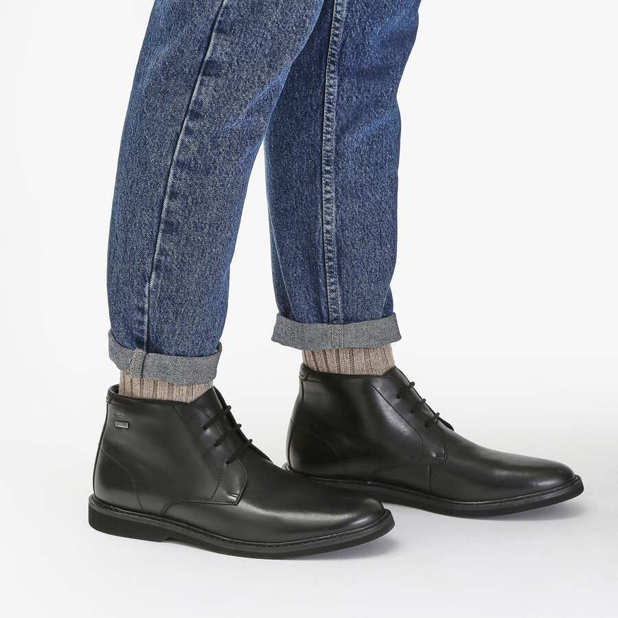 atticus lt hi gore-tex - zwart leer