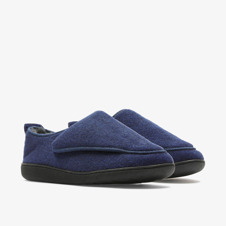 king riptape slipper - marineblauw