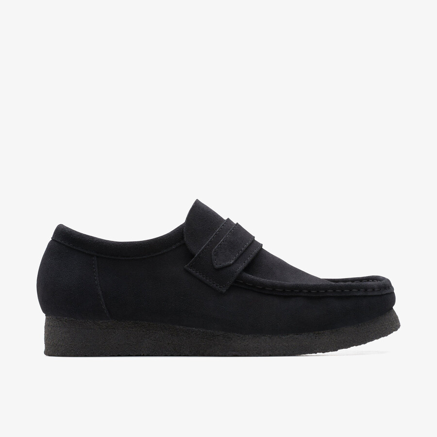 wallabee loafer - zwart suède