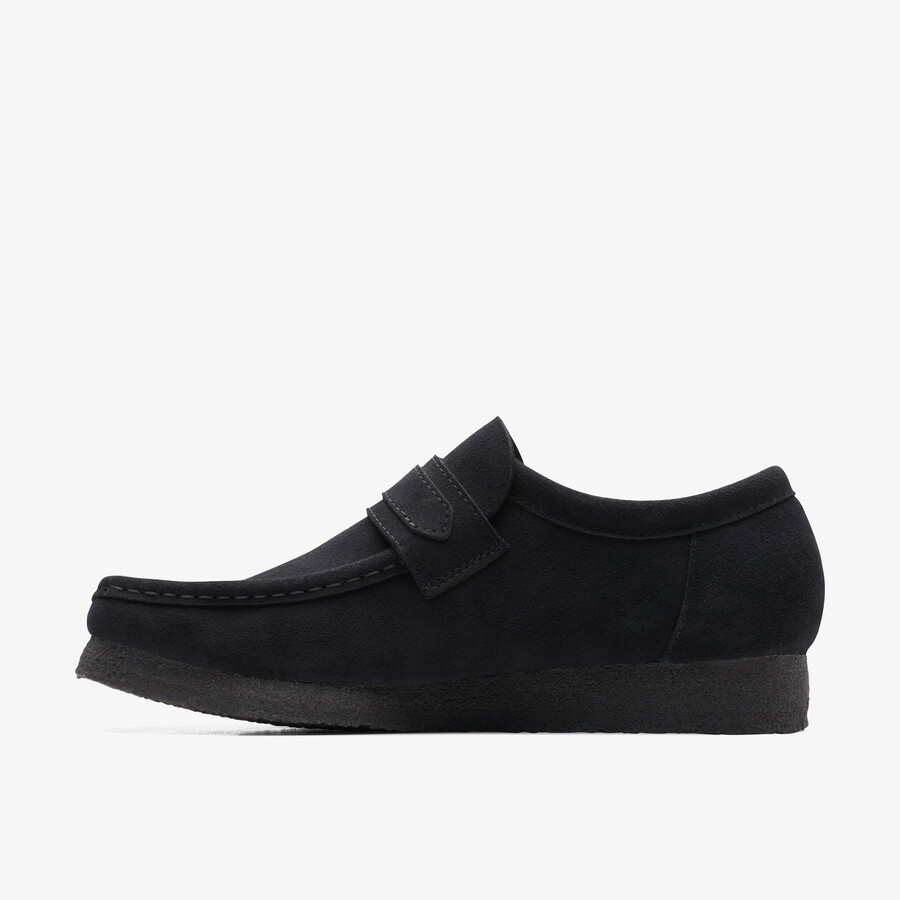 wallabee loafer - zwart suède