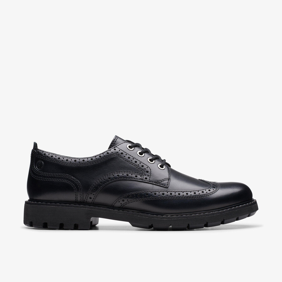 batcombe far brogue - zwart leer