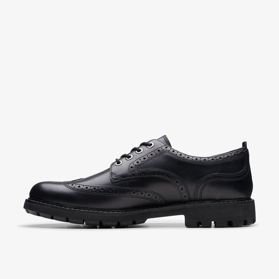 batcombe far brogue - zwart leer
