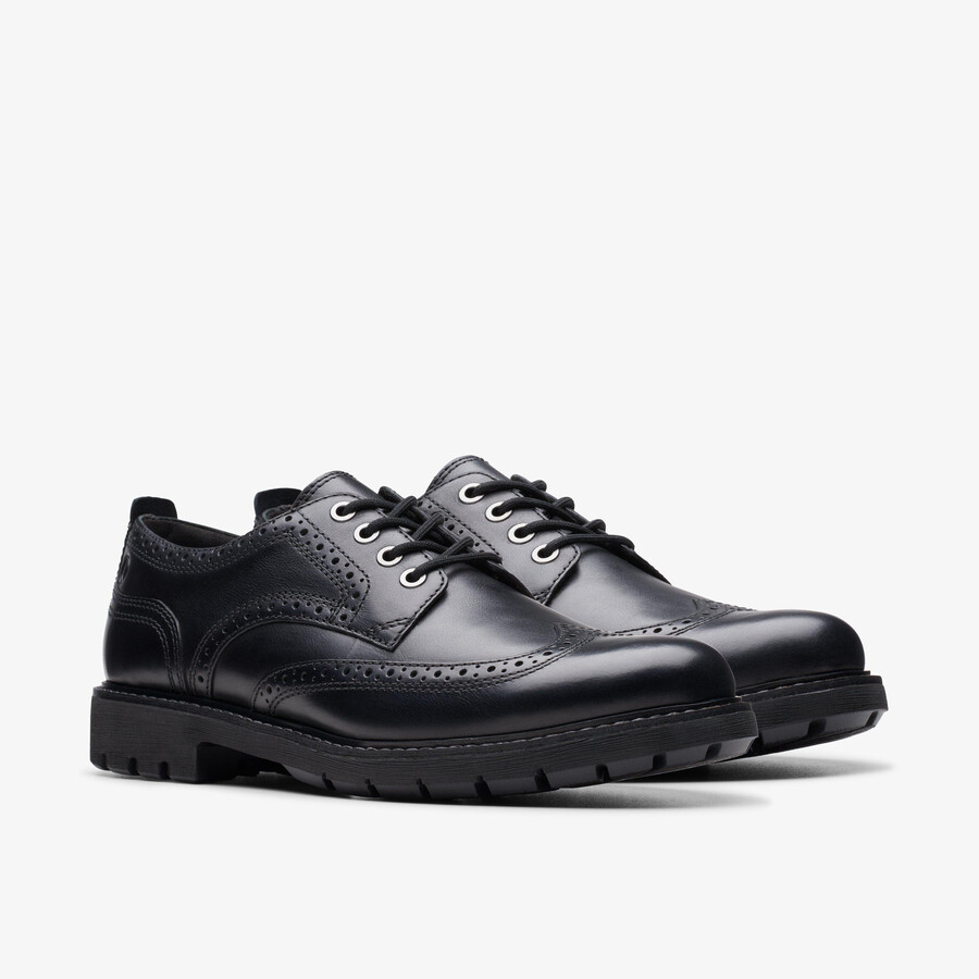 batcombe far brogue - zwart leer