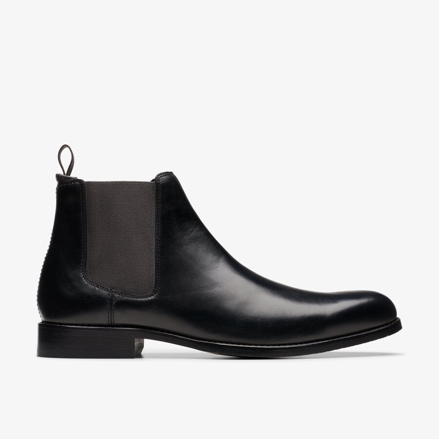 craft arlo top chelsea boot - zwart leer