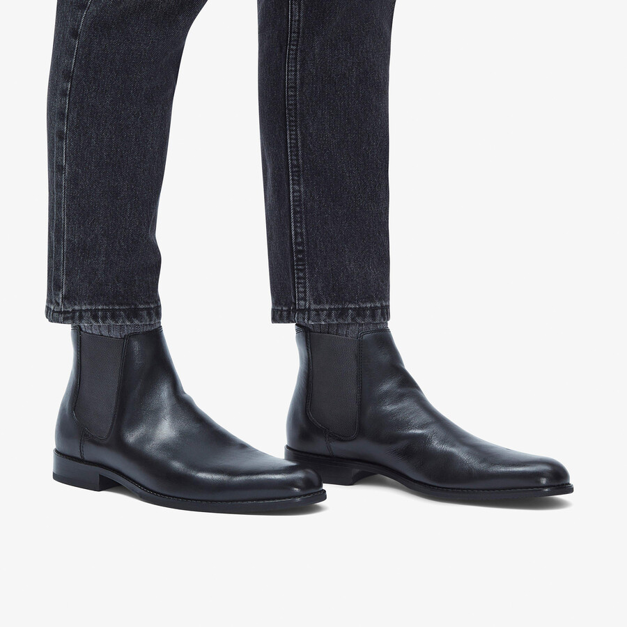 craft arlo top chelsea boot - zwart leer