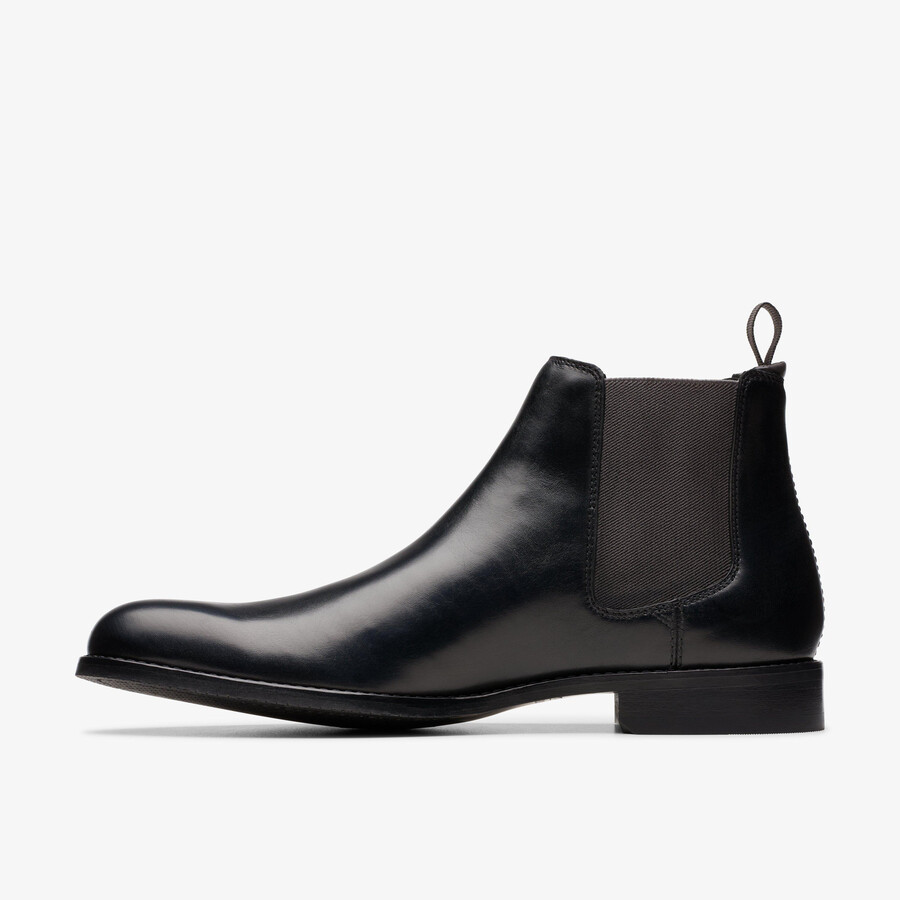 craft arlo top chelsea boot - zwart leer