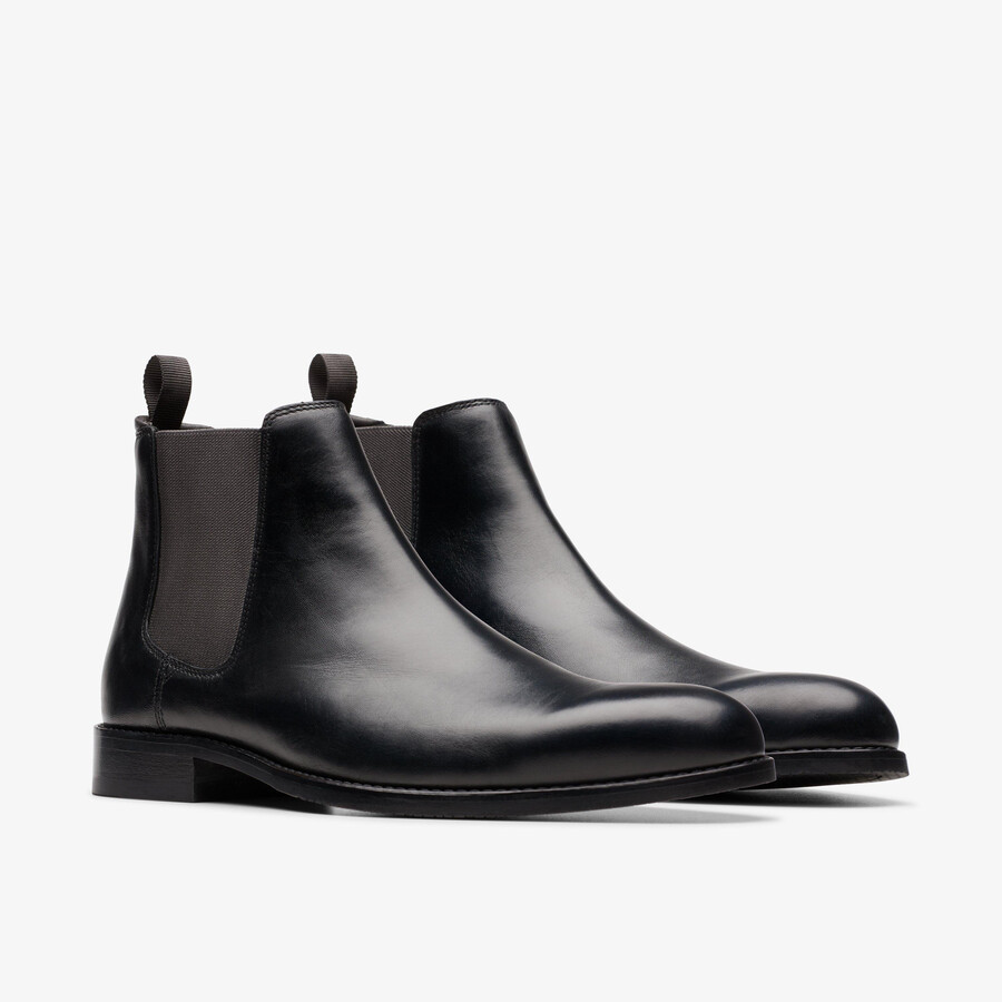 craft arlo top chelsea boot - zwart leer