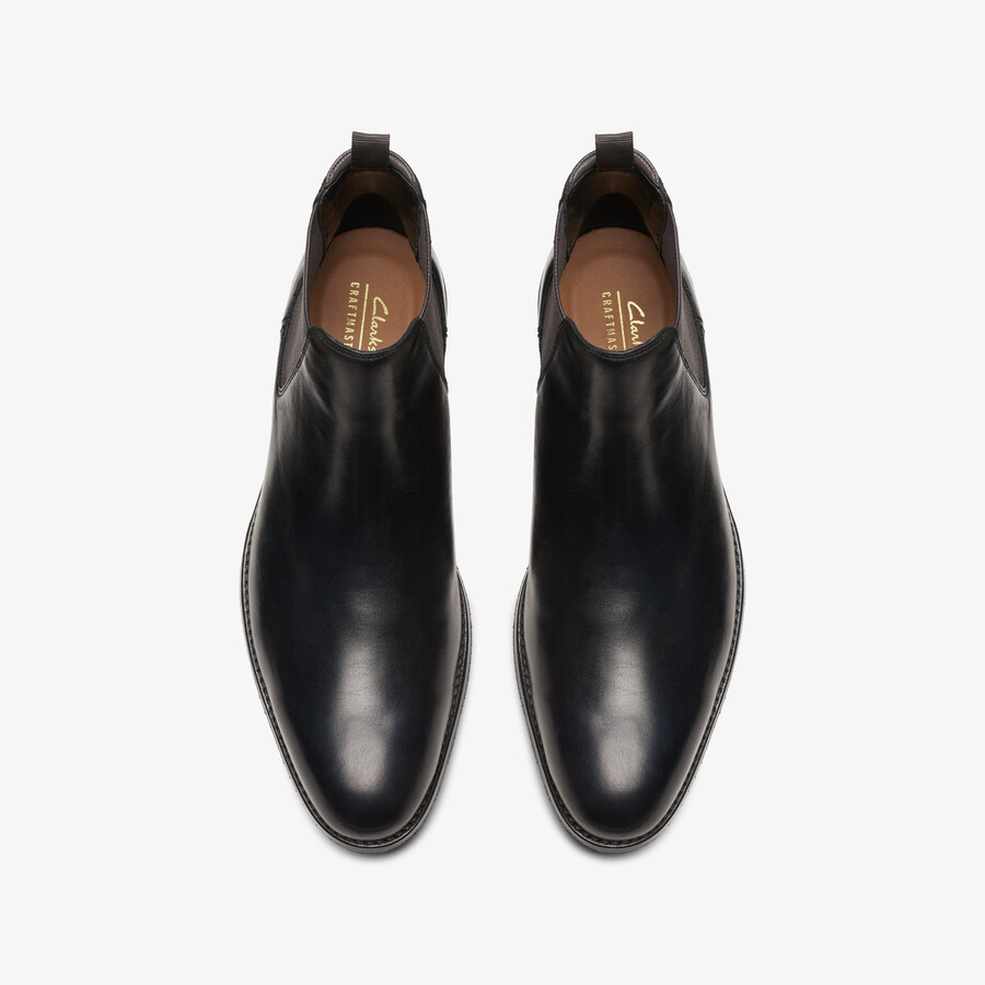 craft arlo top chelsea boot - zwart leer