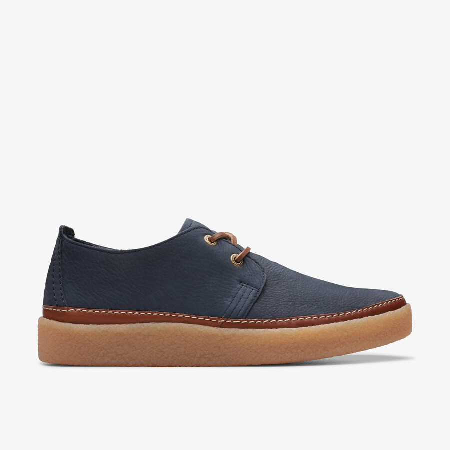 clarkwood low - marineblauw nubuck