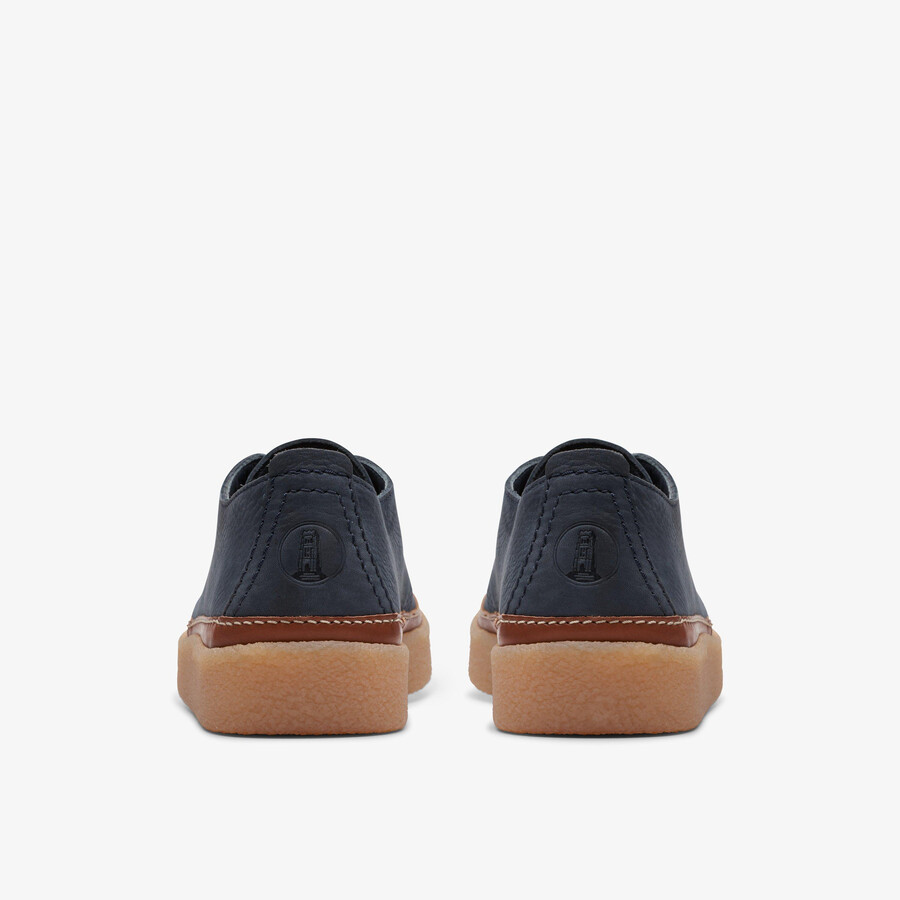 clarkwood low - marineblauw nubuck