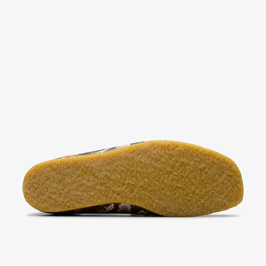 wallabee - bruine slangenprint