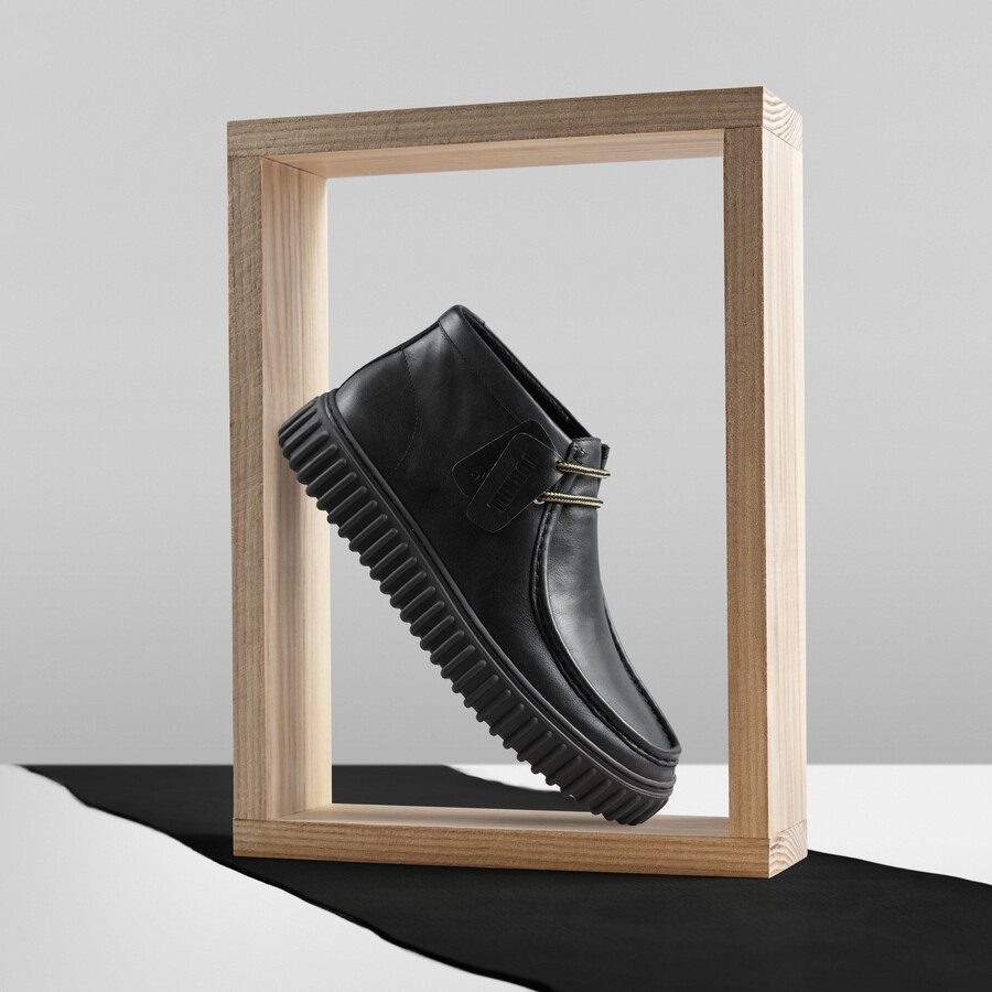 torhill hi - zwart leer