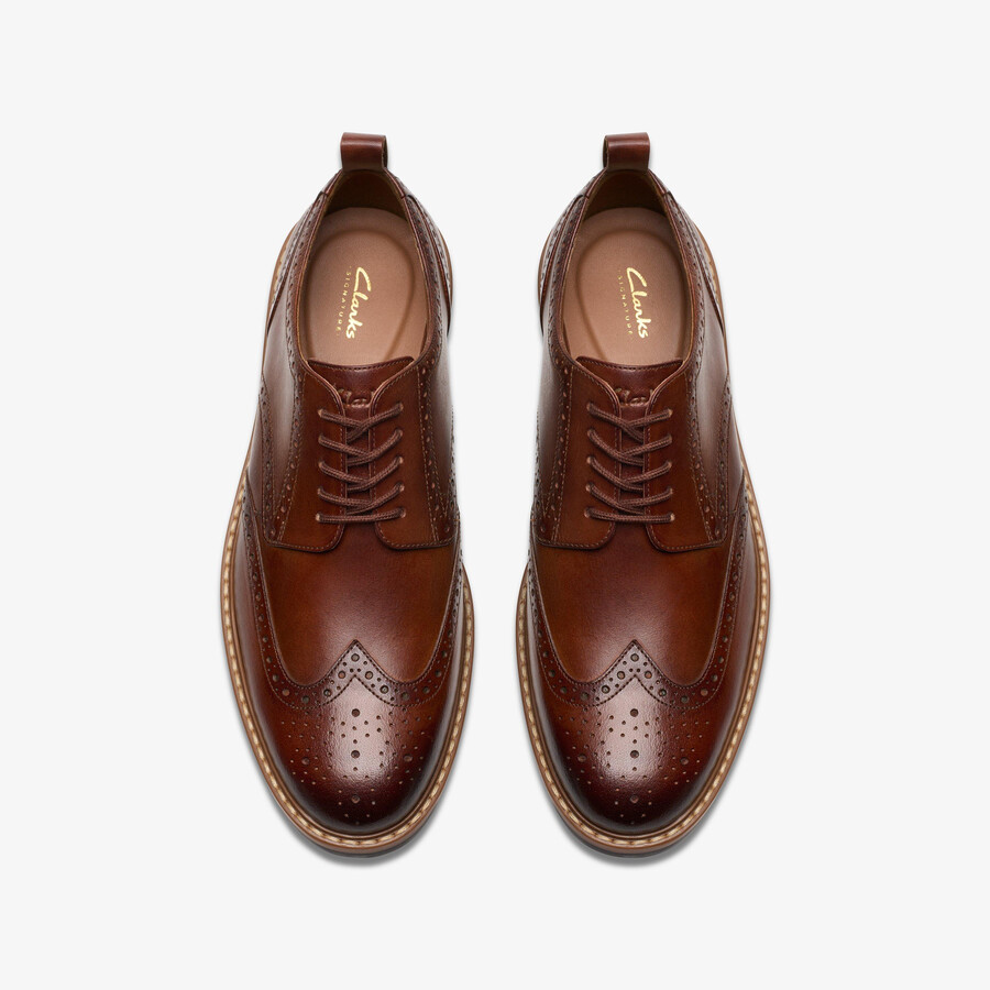 aldwin limit brogue - middelbruin leer