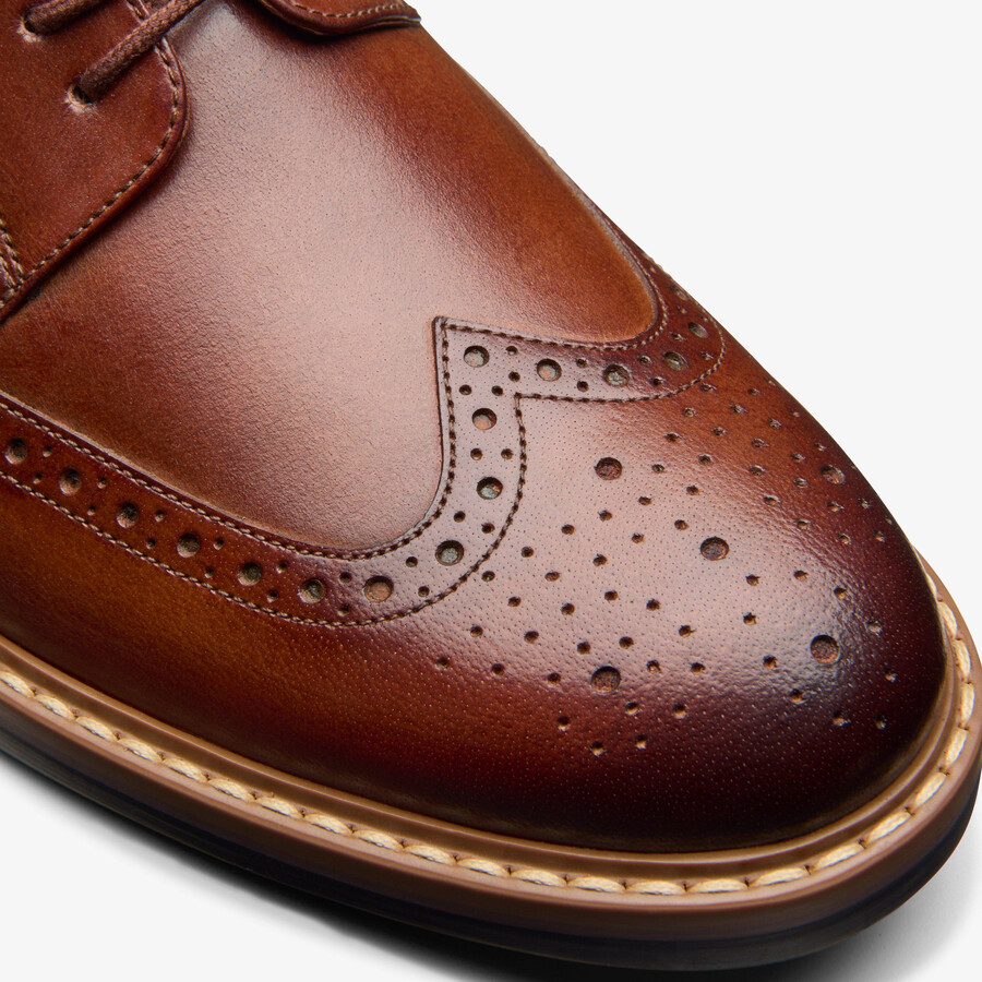 aldwin limit brogue - middelbruin leer