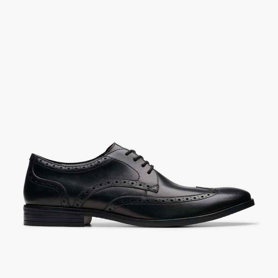 brandon limit brogue - zwart leer