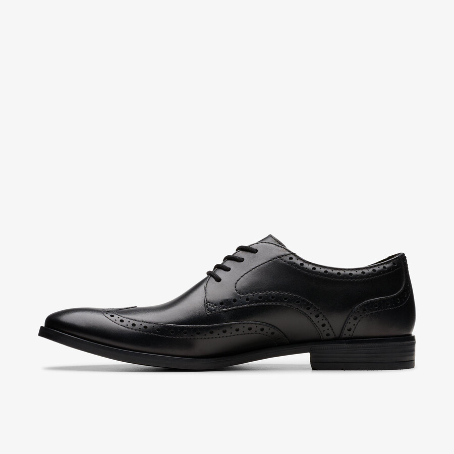 brandon limit brogue - zwart leer