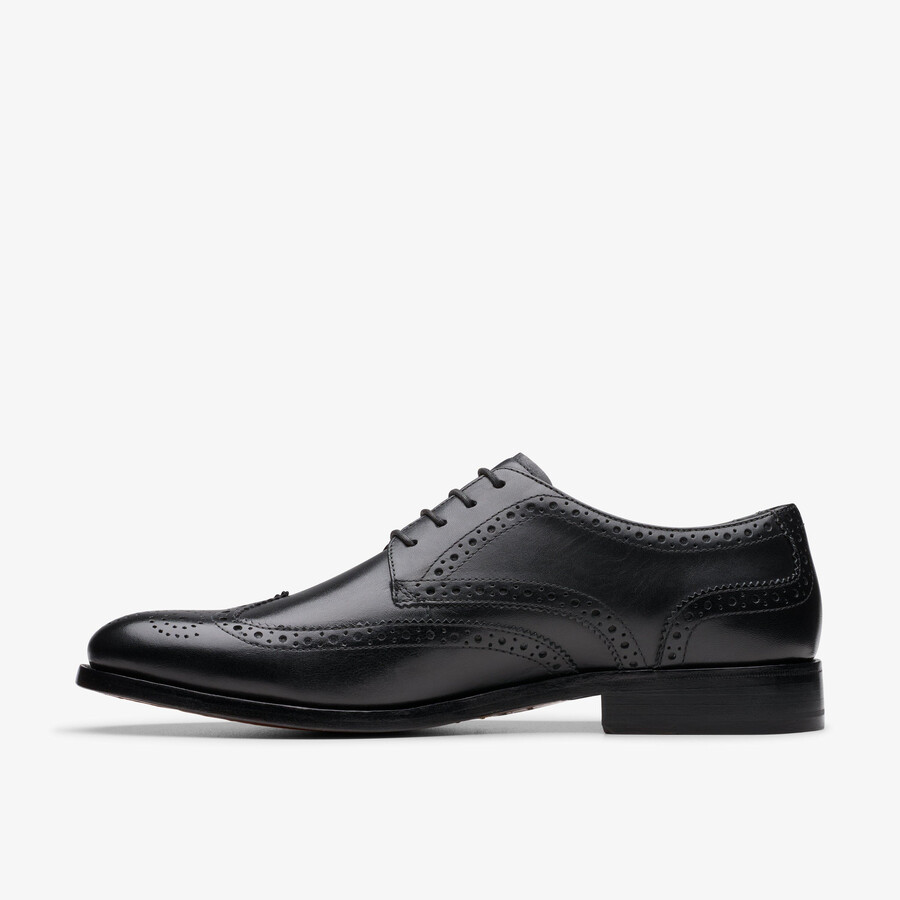 craft james tip brogue - zwart leer