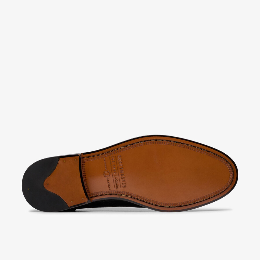 craft james tip brogue - zwart leer