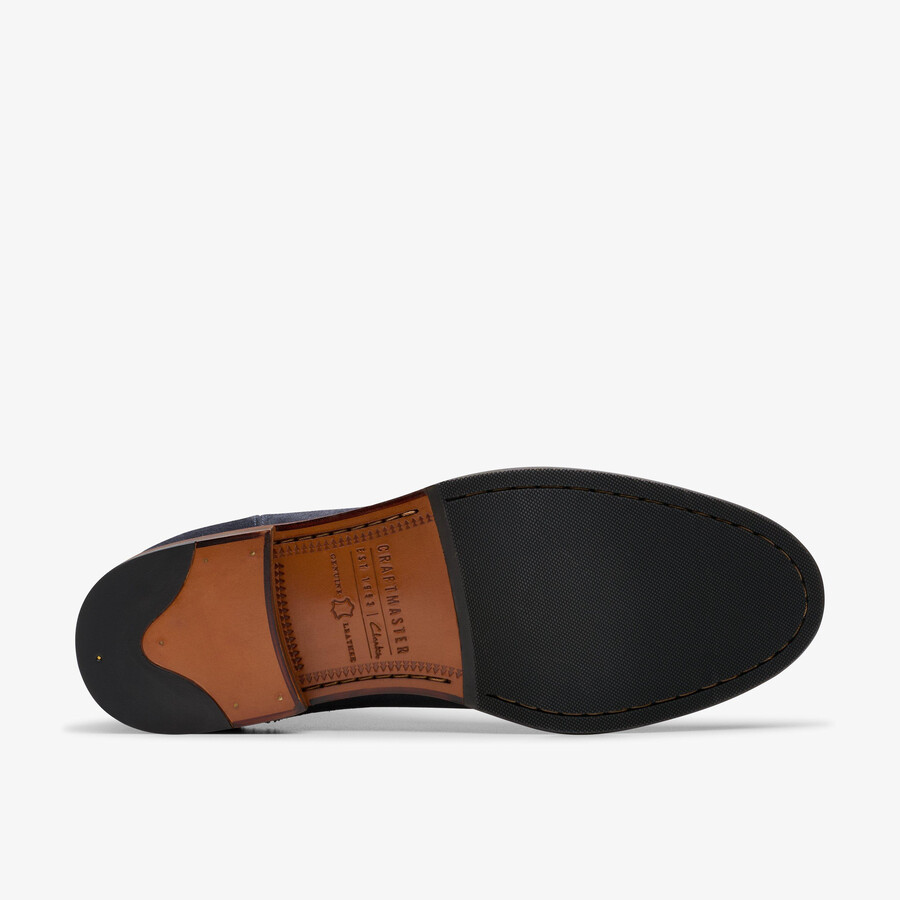 craft james top chelsea boot - marineblauw suède