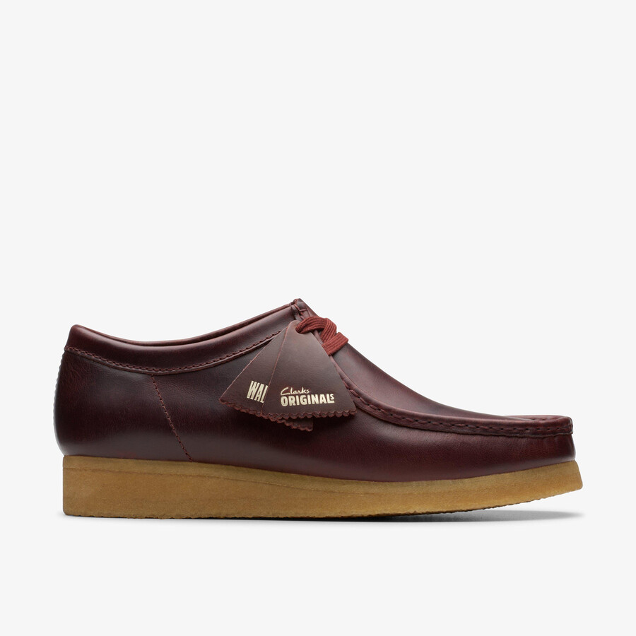 wallabee - dieprood leer