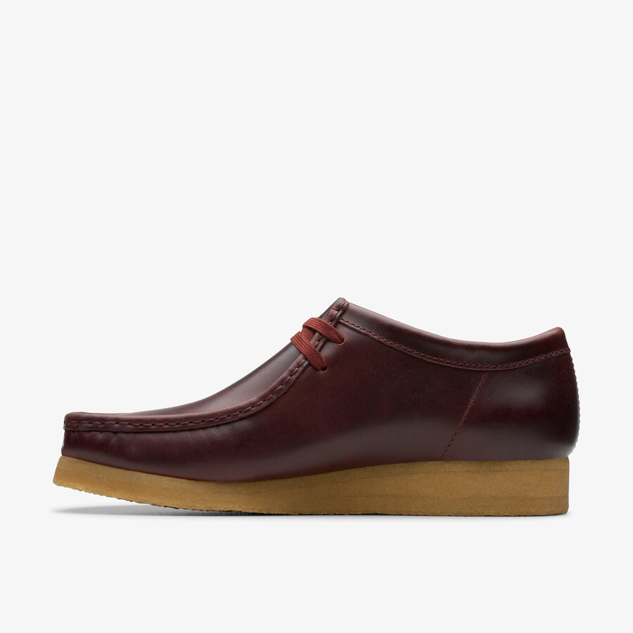 wallabee - dieprood leer