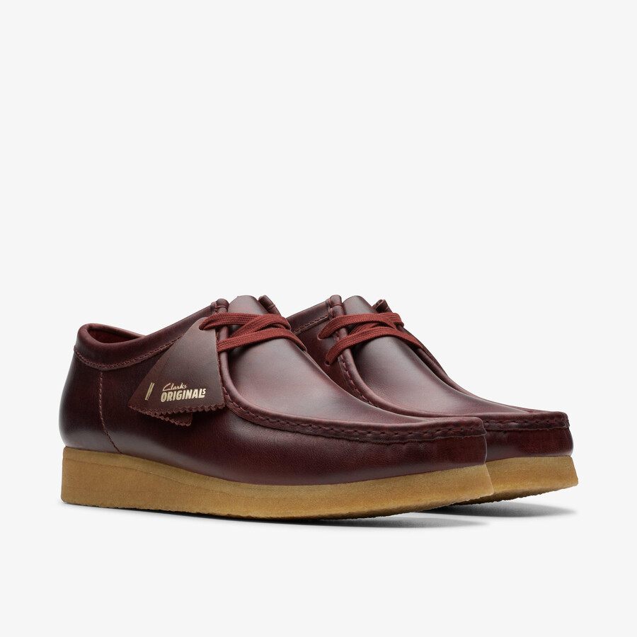 wallabee - dieprood leer