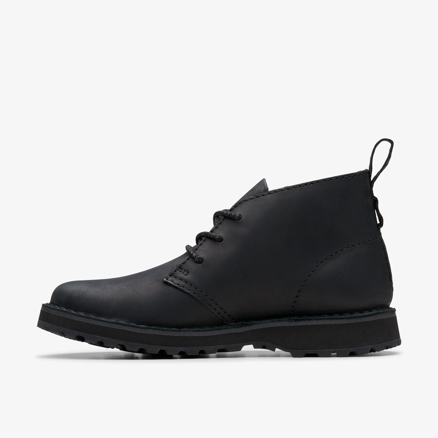 solsbury desert boot - zwart leer