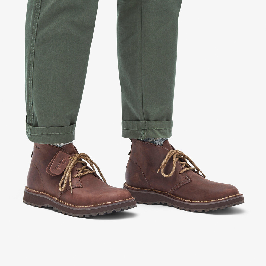 solsbury desert boot - donkerbruin leer