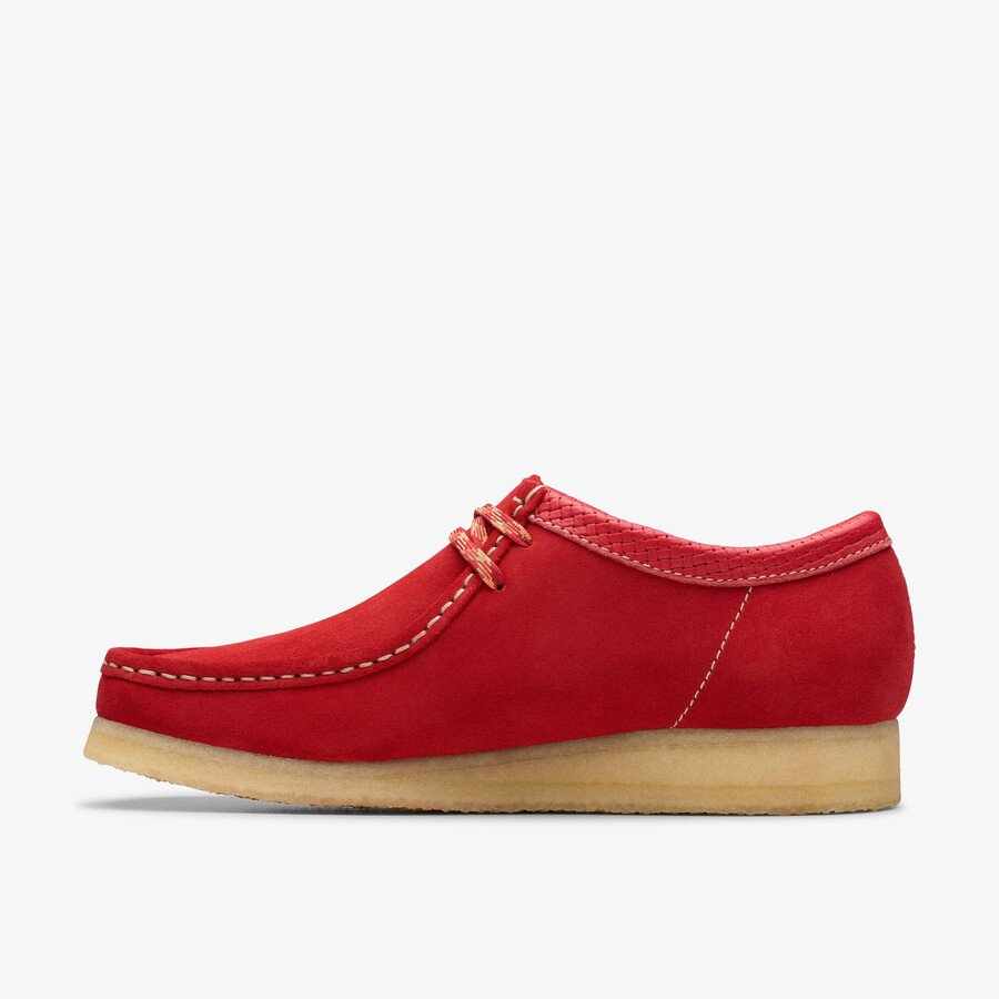 wallabee - rood suède