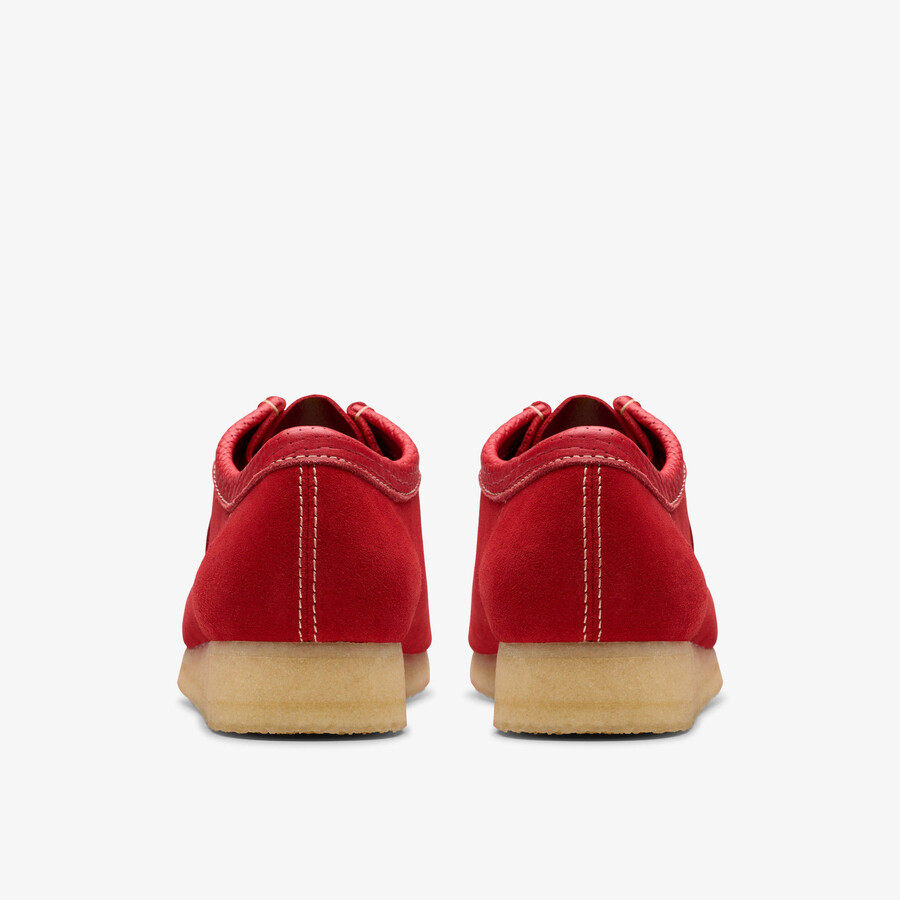 wallabee - rood suède