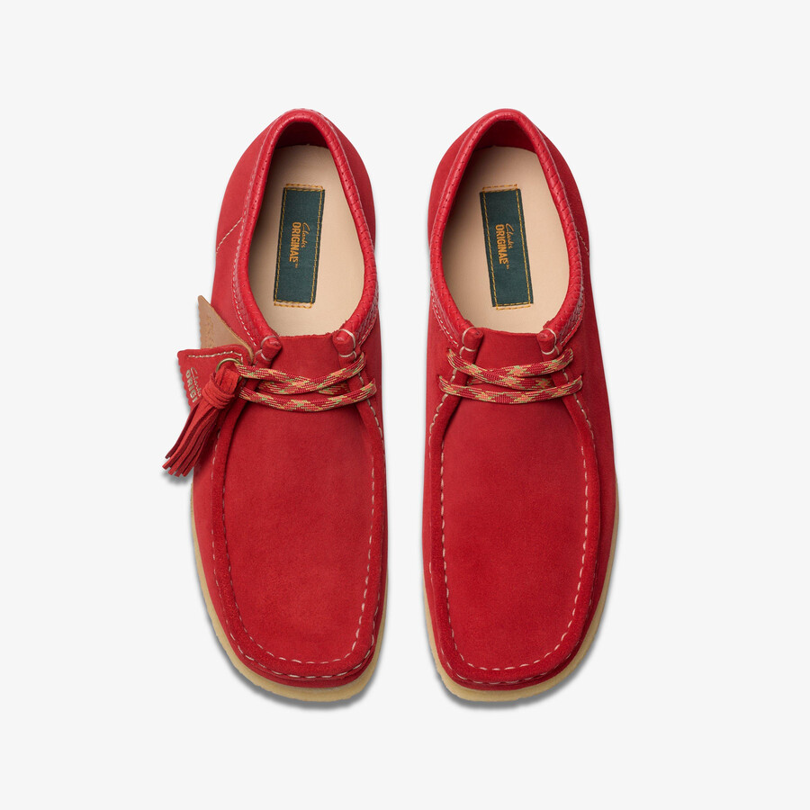 wallabee - rood suède