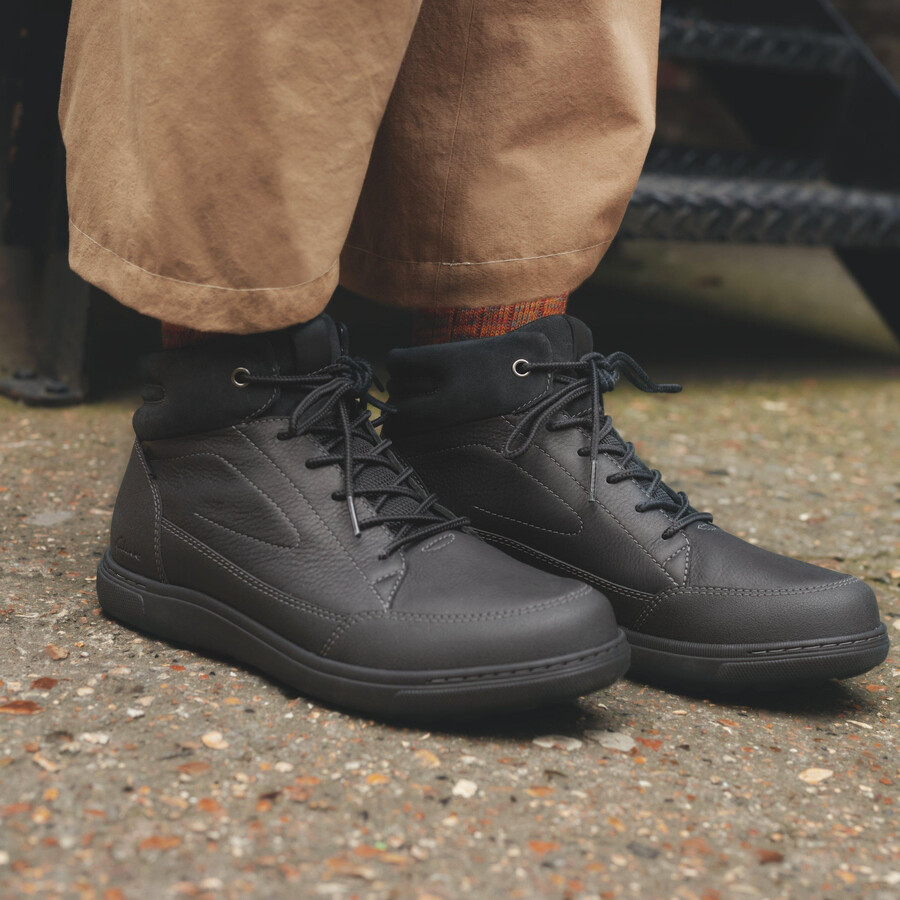 mapstone hi gore-tex - zwart warmgevoerd leer