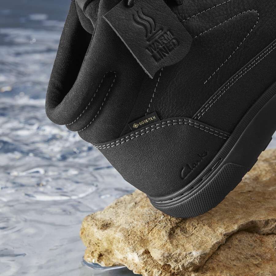 mapstone hi gore-tex - zwart warmgevoerd leer
