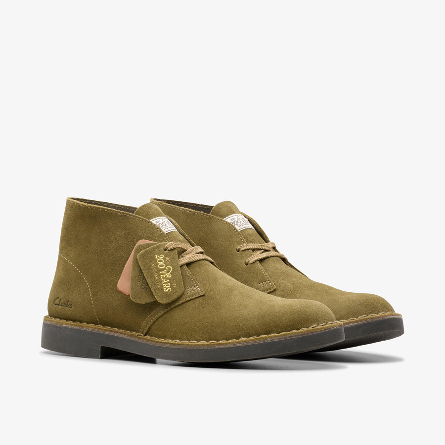 desert boot evo - olijfgroen suède