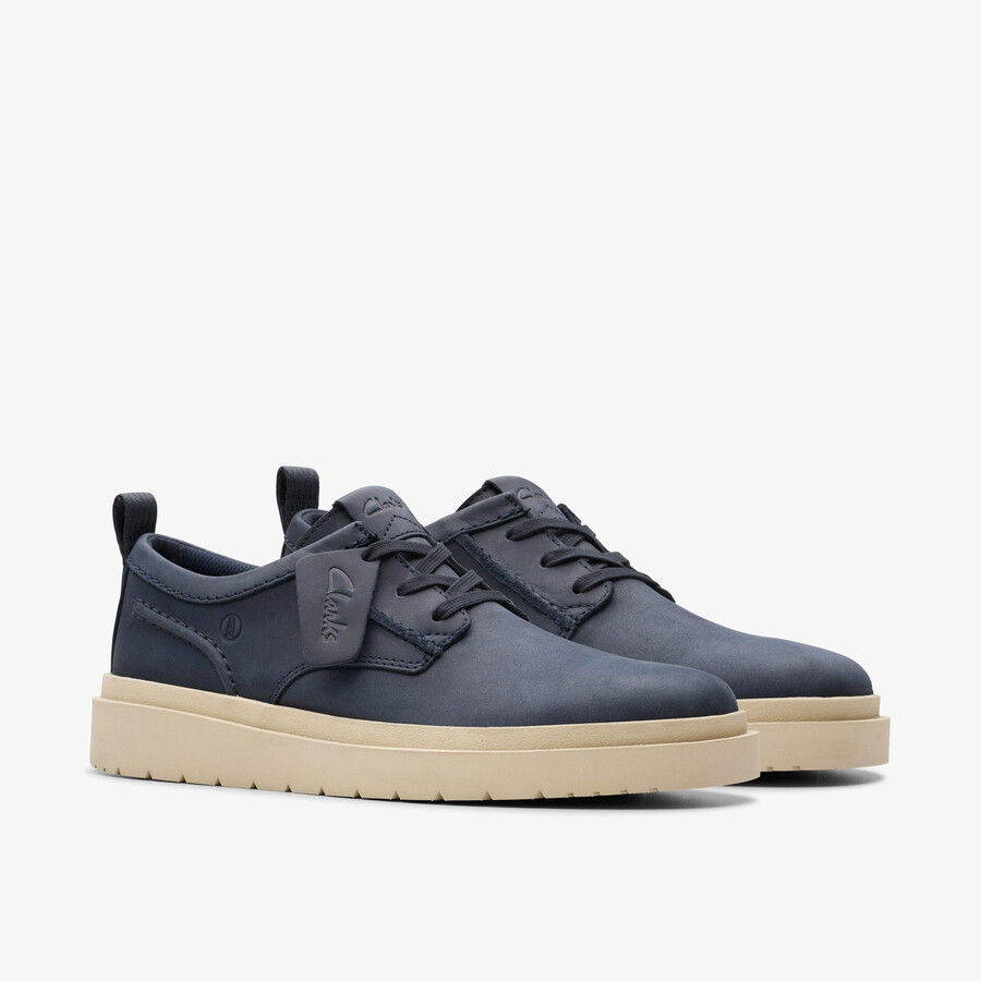 polden kant - marineblauw leer