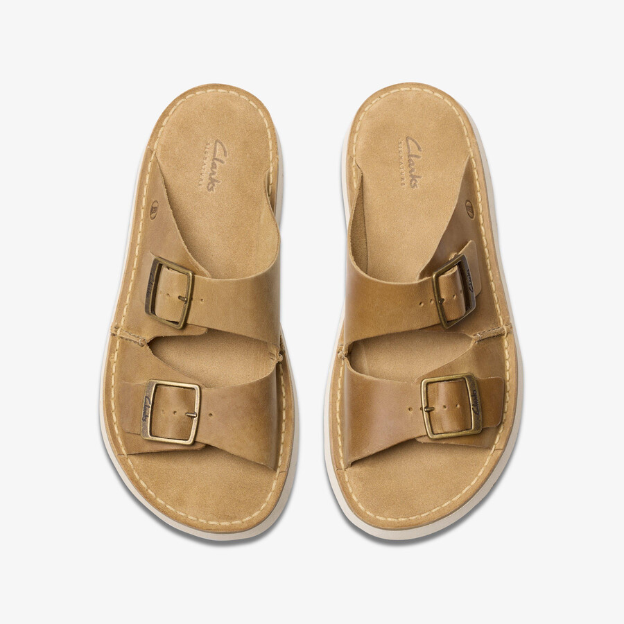 solsbury strap - donker zandkleurig leer