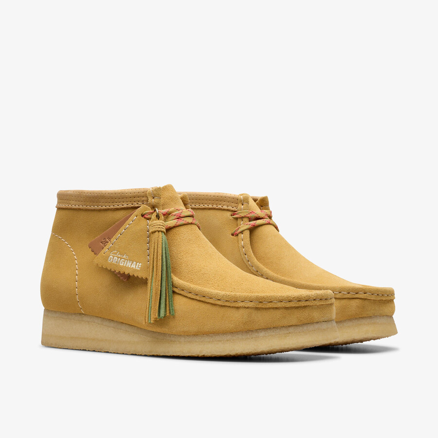wallabee laars - goudbruin suède