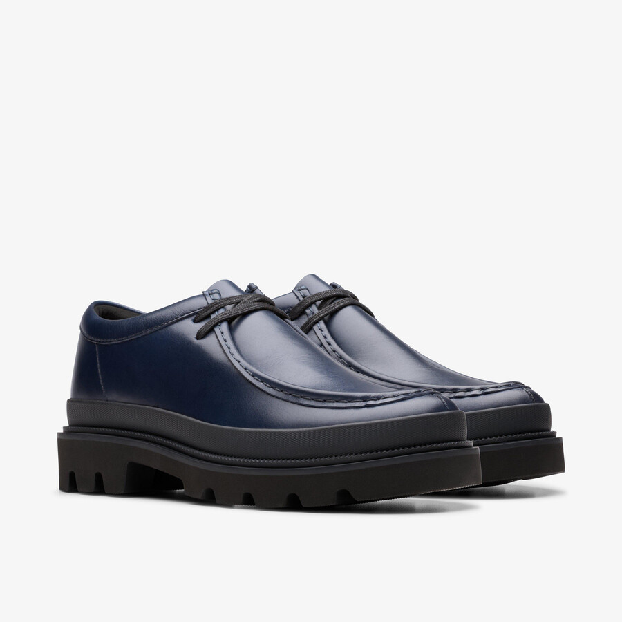 badell seam - marineblauw leer