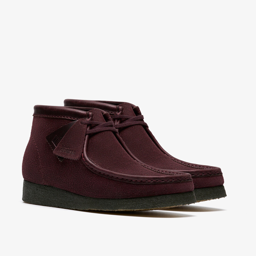 wallabee boot - paarse druivenkleurige suède