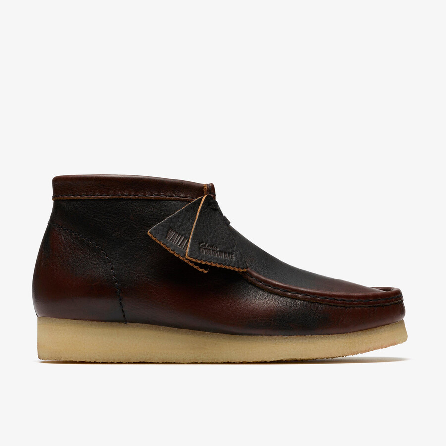 wallabee-laars - donkerbruine combinatie