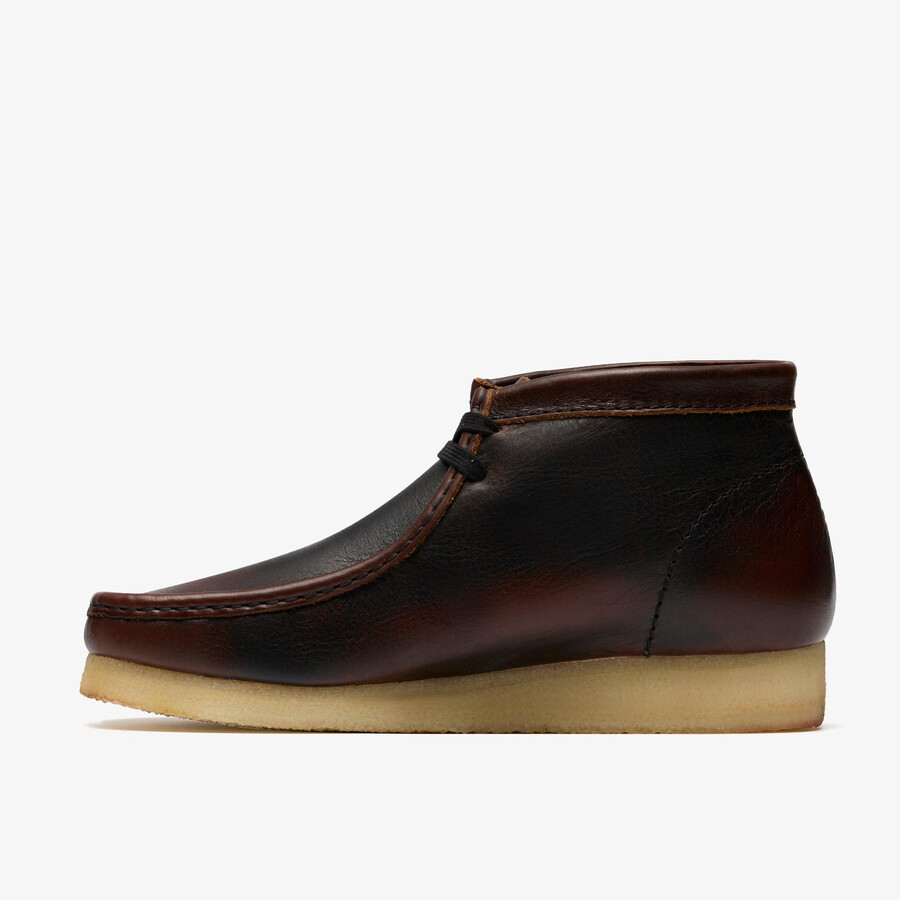 wallabee-laars - donkerbruine combinatie