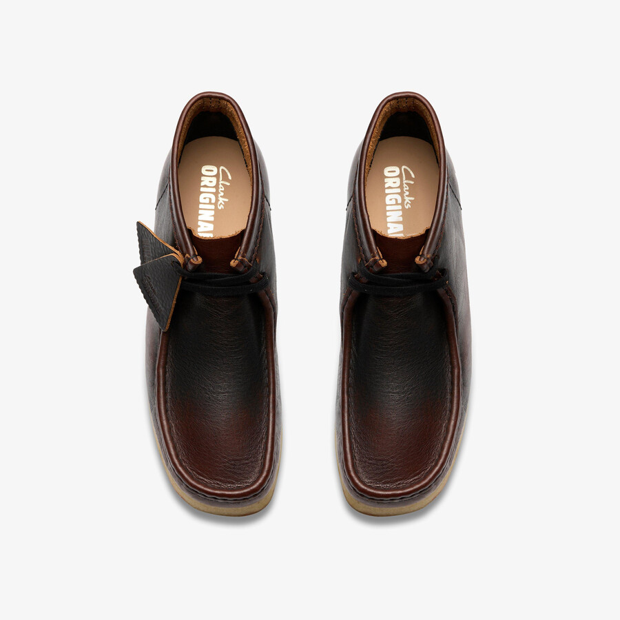 wallabee-laars - donkerbruine combinatie