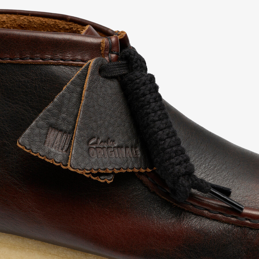 wallabee-laars - donkerbruine combinatie