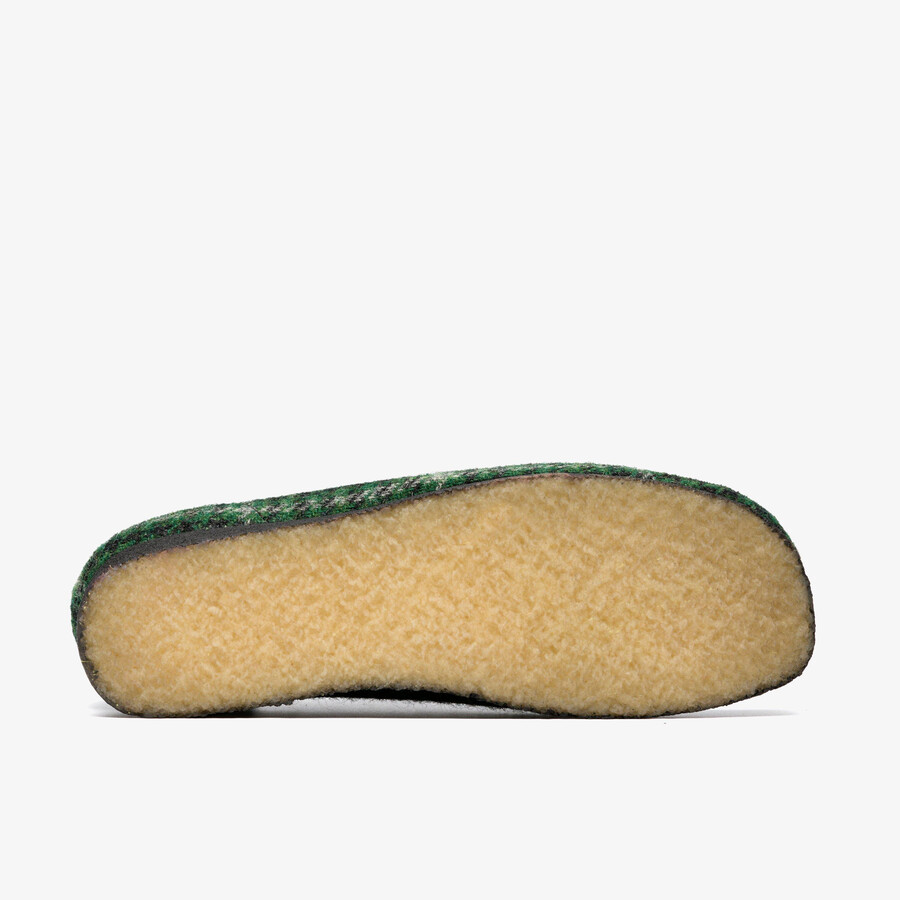 wallabee - groene tweed combinatie