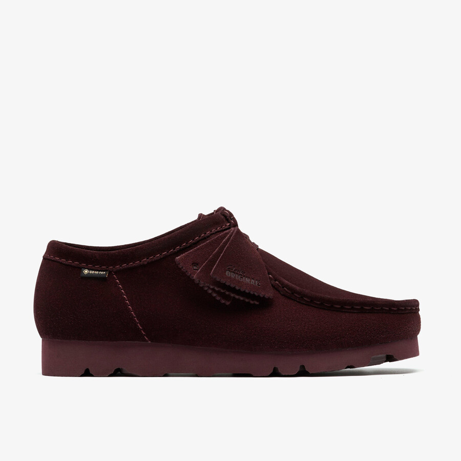 wallabee gore-tex - paarse druivenkleurige suède