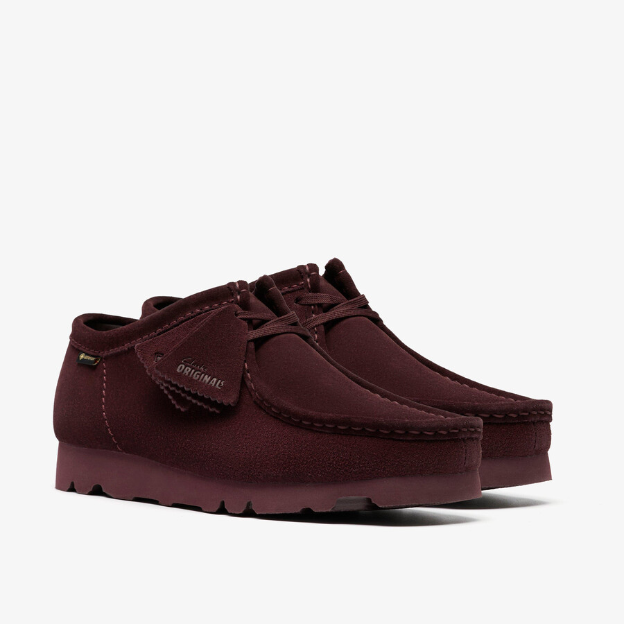 wallabee gore-tex - paarse druivenkleurige suède