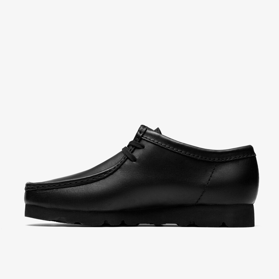 wallabee gore-tex - zwartzwart leer